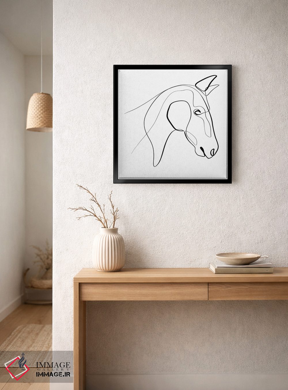 تابلو مینیمال اسب I اثر باور کی - D5B
