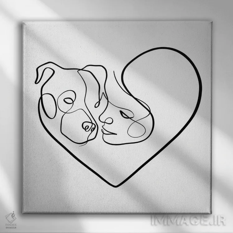 تابلو مینیمال جدانشدنی اثر باور کی - نمای روبهرو روی دیوار