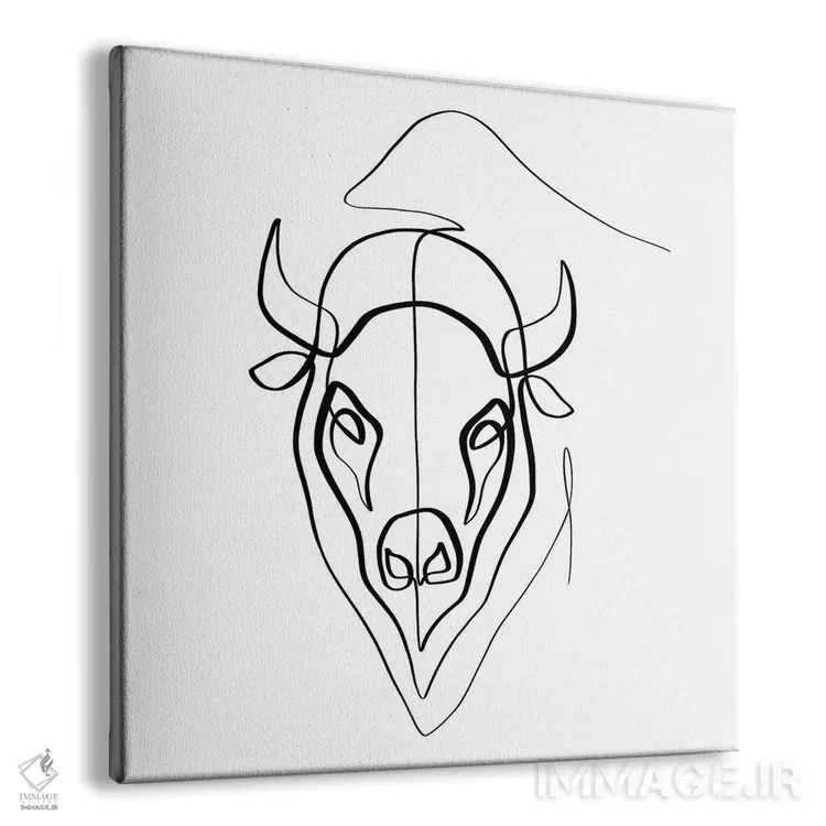 تابلو مینیمال بایسون اثر باور کی - نمای پرسپکتیو محصول