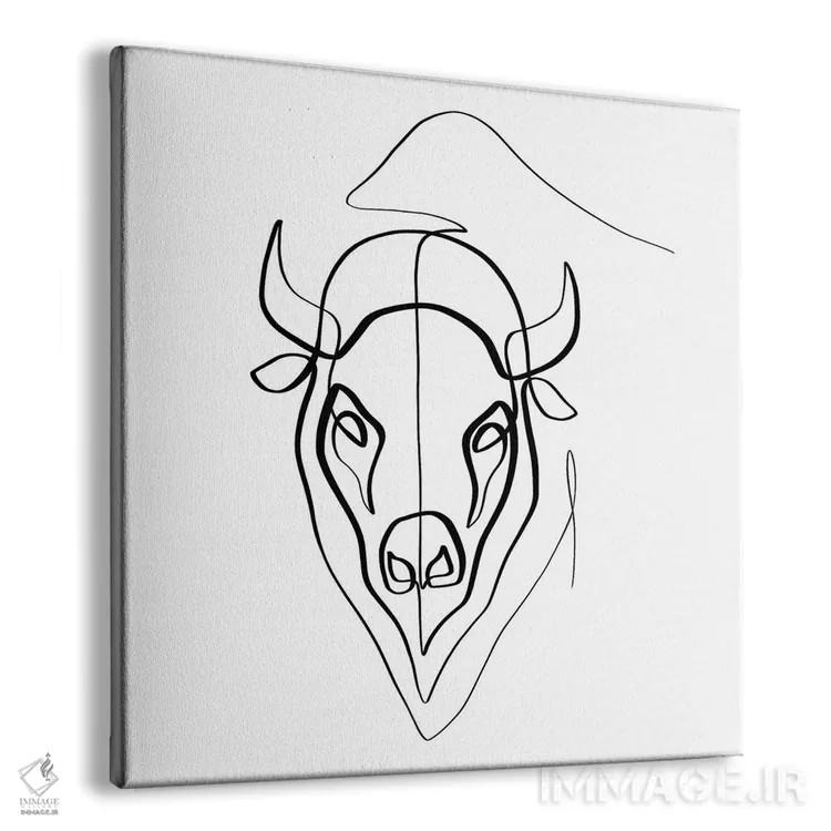 تابلو مینیمال بایسون اثر باور کی - نمای پرسپکتیو محصول