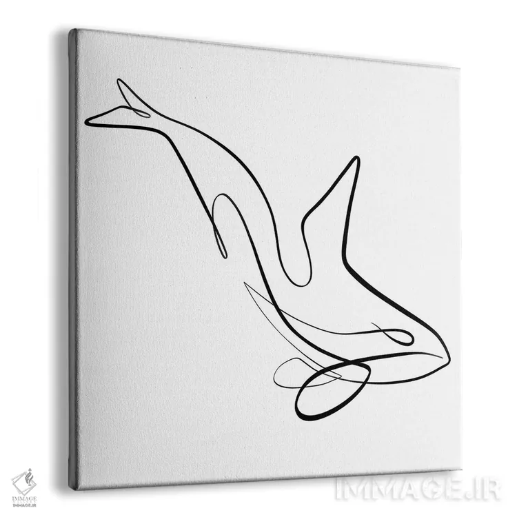 تابلو مینیمال نهنگ قاتل II اثر باور کی - نمای پرسپکتیو محصول