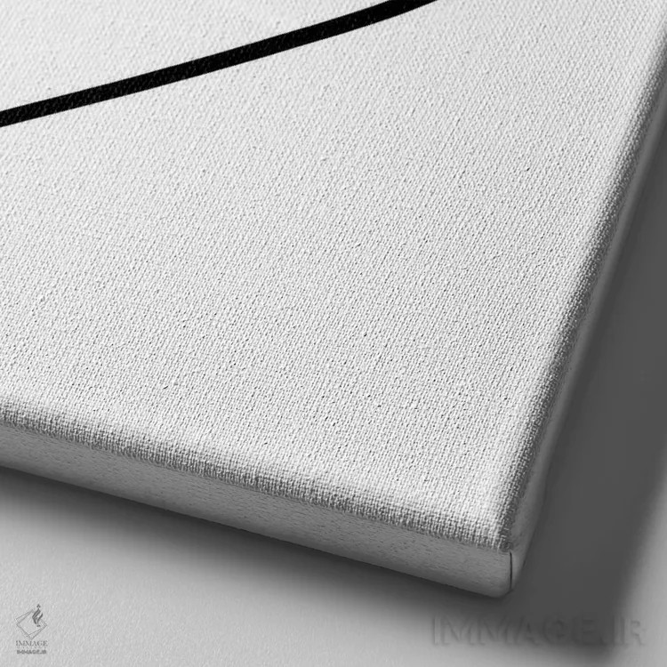 تابلو مینیمال جدانشدنی اثر باور کی - نمای نزدیک بافت بوم