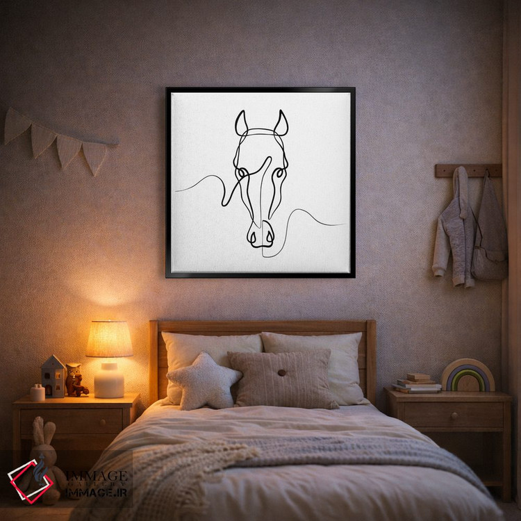 تابلو مینیمال اسب II اثر باور کی - D2B