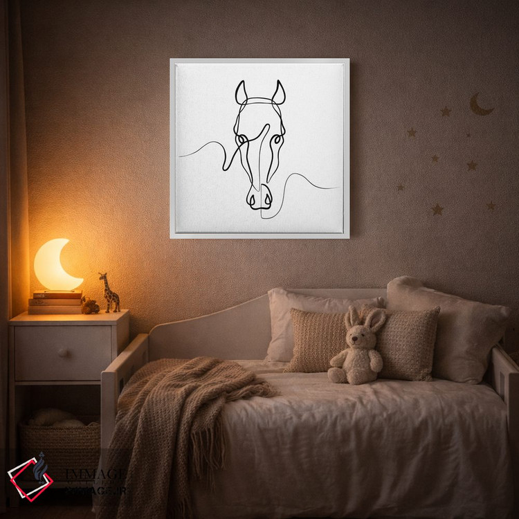 تابلو مینیمال اسب II اثر باور کی - D3W