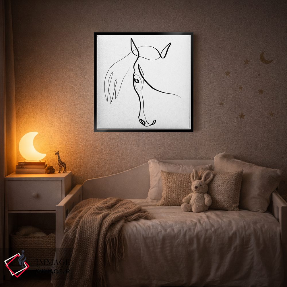 تابلو مینیمال اسب IV اثر باور کی - D3B