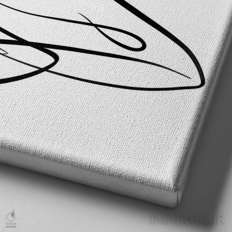 تابلو مینیمال نهنگ قاتل II اثر باور کی - نمای نزدیک بافت بوم