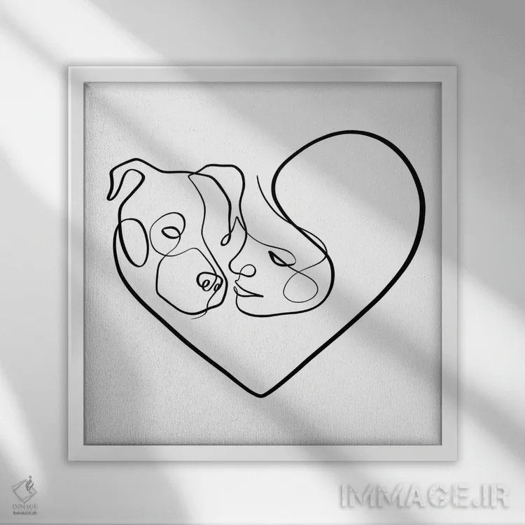 تابلو مینیمال جدانشدنی اثر باور کی - نمای قابدار سفید