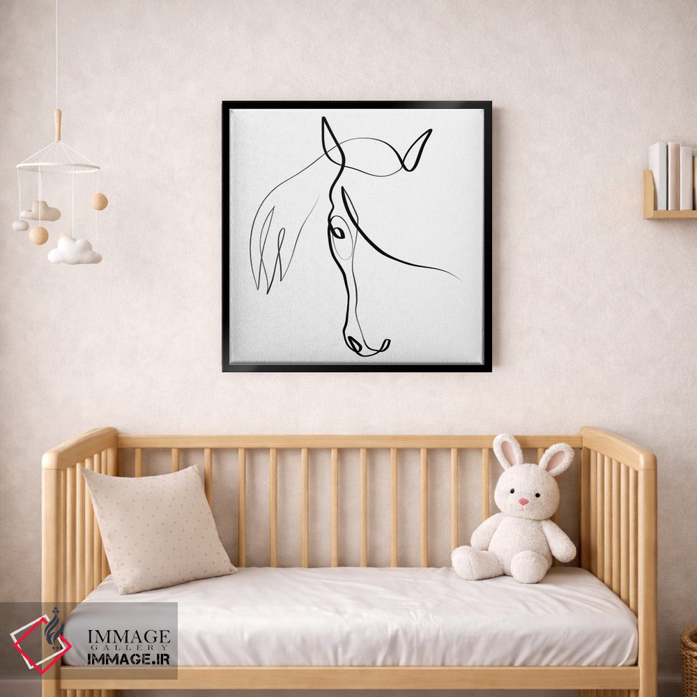 تابلو مینیمال اسب IV اثر باور کی - D1B