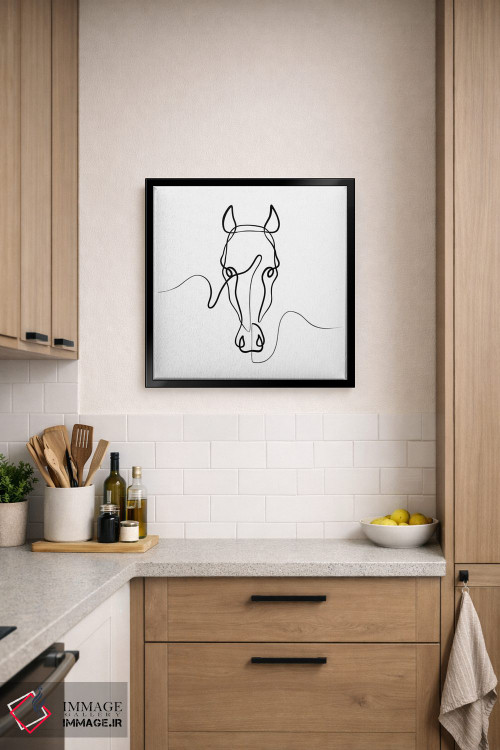 تابلو مینیمال اسب II اثر باور کی - D6B