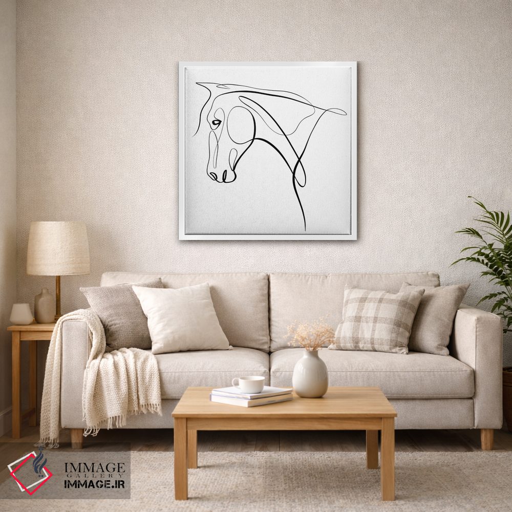 تابلو مینیمال اسب III اثر باور کی - D4W