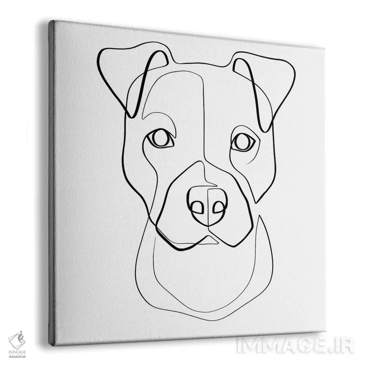 تابلو مینیمال توله پیتی اثر باور کی - نمای پرسپکتیو محصول