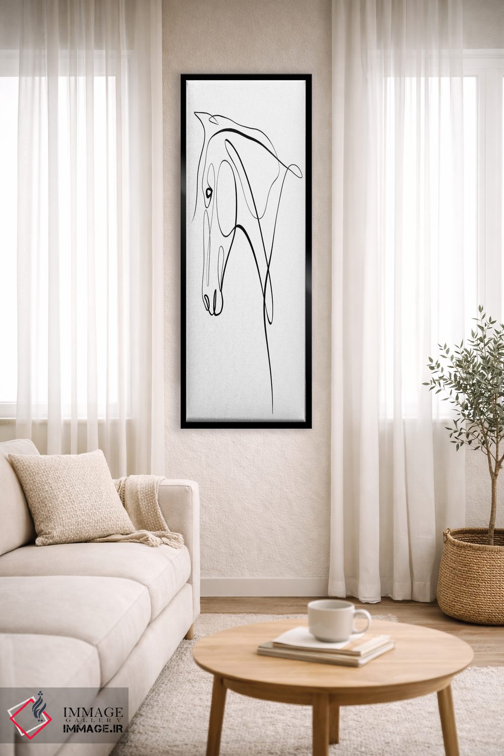 تابلو مینیمال اسب III اثر باور کی - D5B