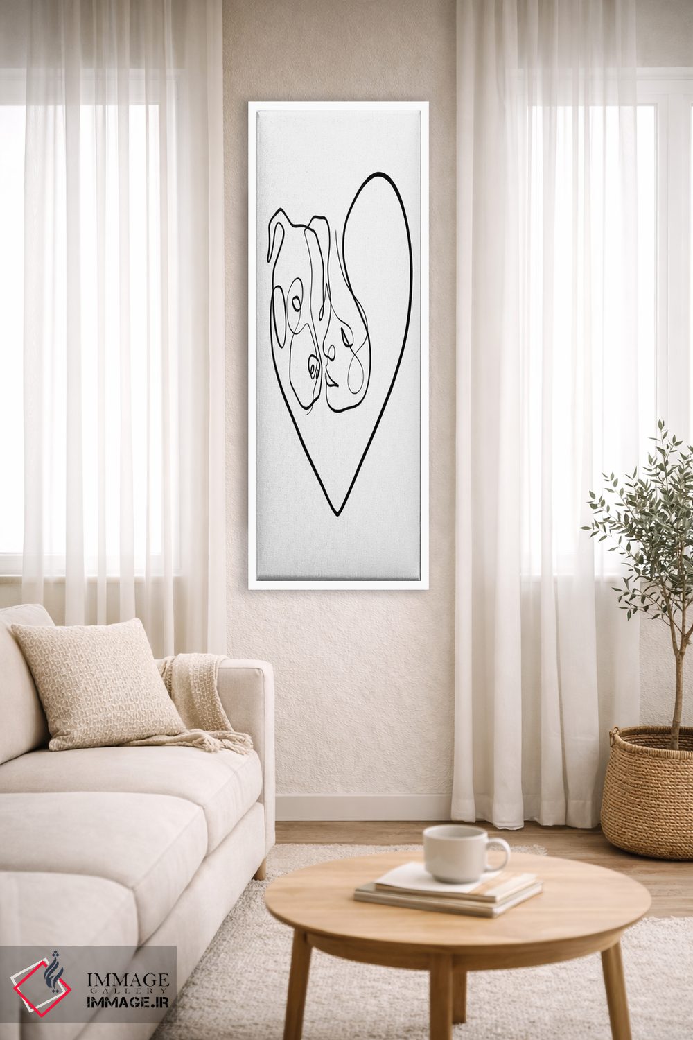 تابلو مینیمال جدانشدنی اثر باور کی - D1W