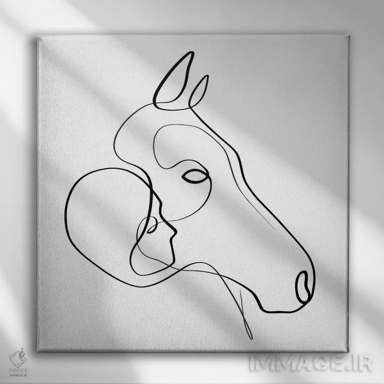 تابلو مینیمال قلب های استوار اثر باور کی - نمای روبهرو روی دیوار