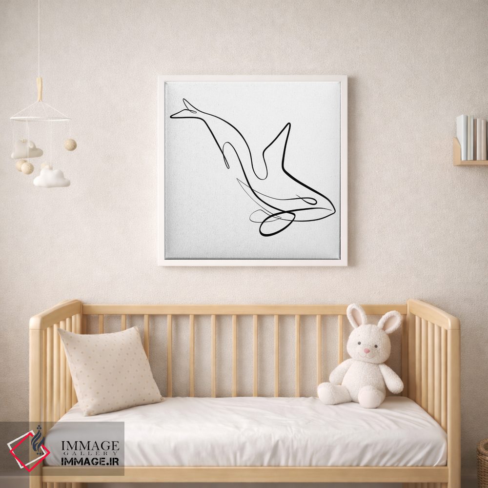 تابلو مینیمال نهنگ قاتل II اثر باور کی - D1W