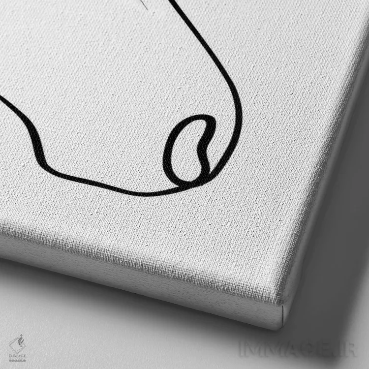 تابلو مینیمال قلب های استوار اثر باور کی - نمای نزدیک بافت بوم