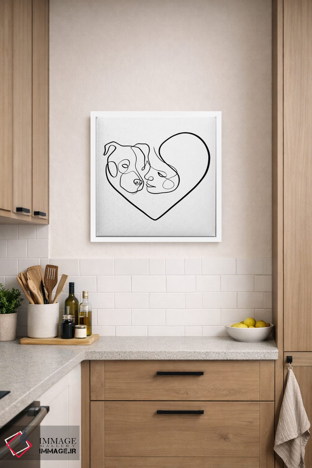 تابلو مینیمال جدانشدنی اثر باور کی - D5W