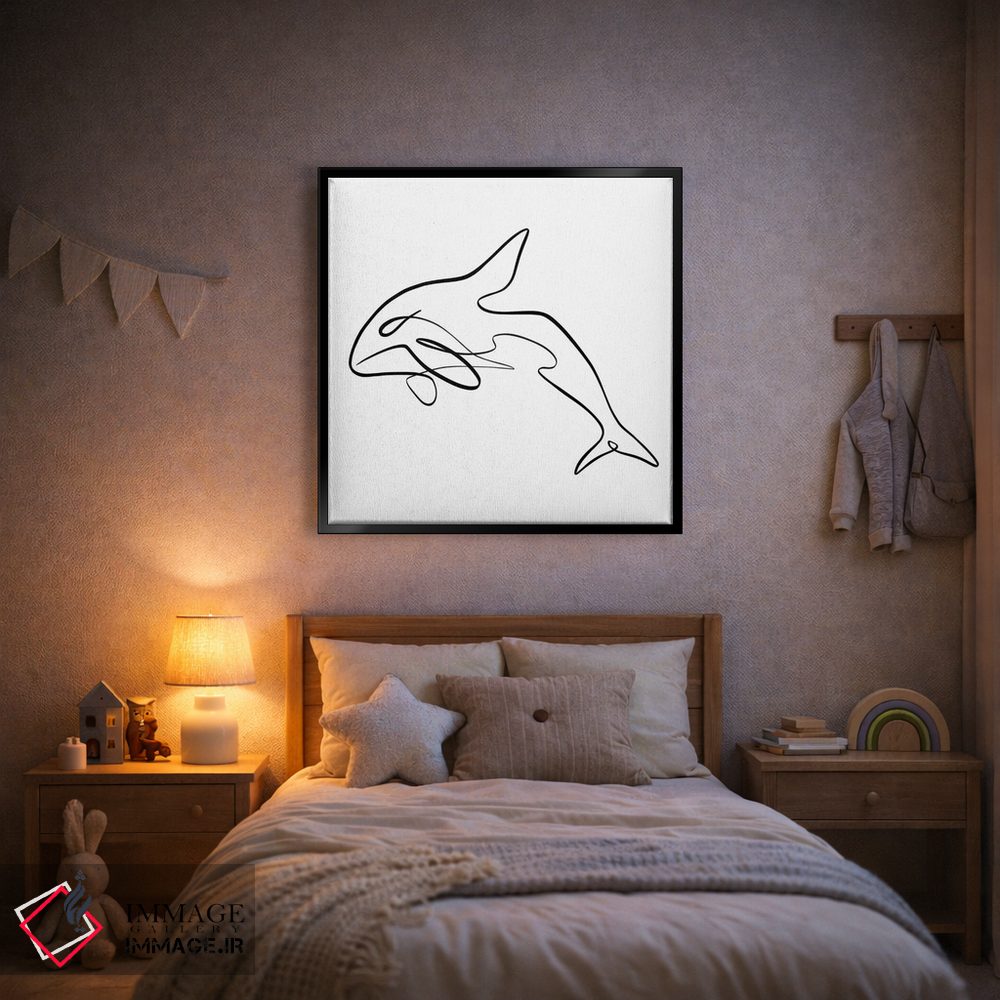 تابلو مینیمال نهنگ قاتل I اثر باور کی - D2B