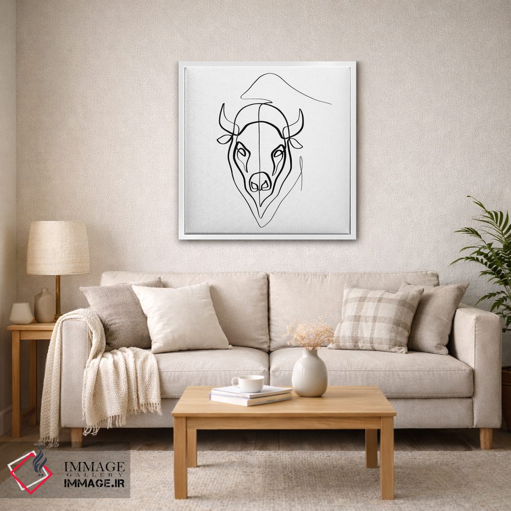 تابلو مینیمال بایسون اثر باور کی - D2W