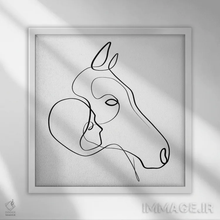 تابلو مینیمال قلب های استوار اثر باور کی - نمای قابدار سفید