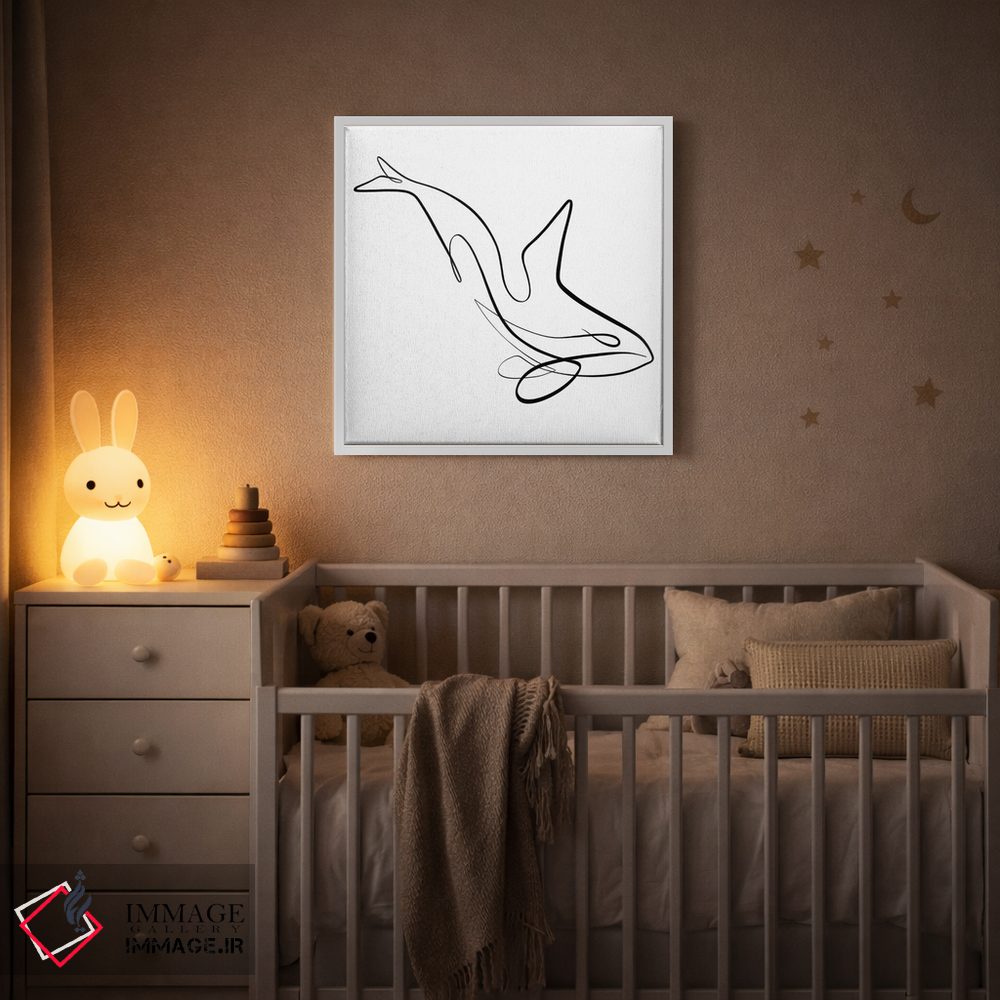 تابلو مینیمال نهنگ قاتل II اثر باور کی - D3W