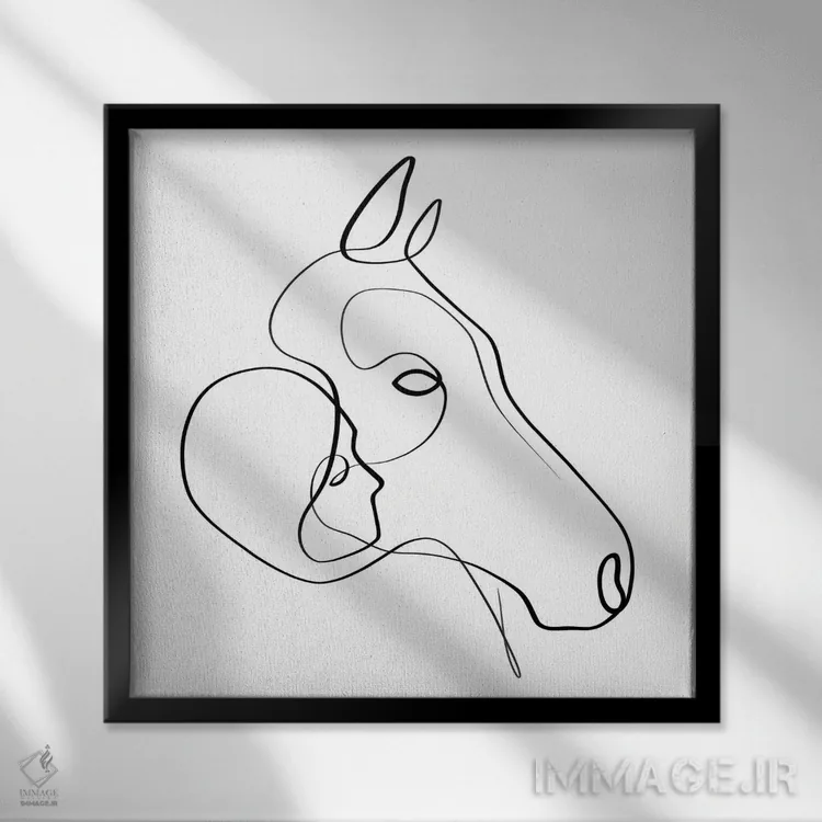 تابلو مینیمال قلب های استوار اثر باور کی - نمای قابدار مشکی