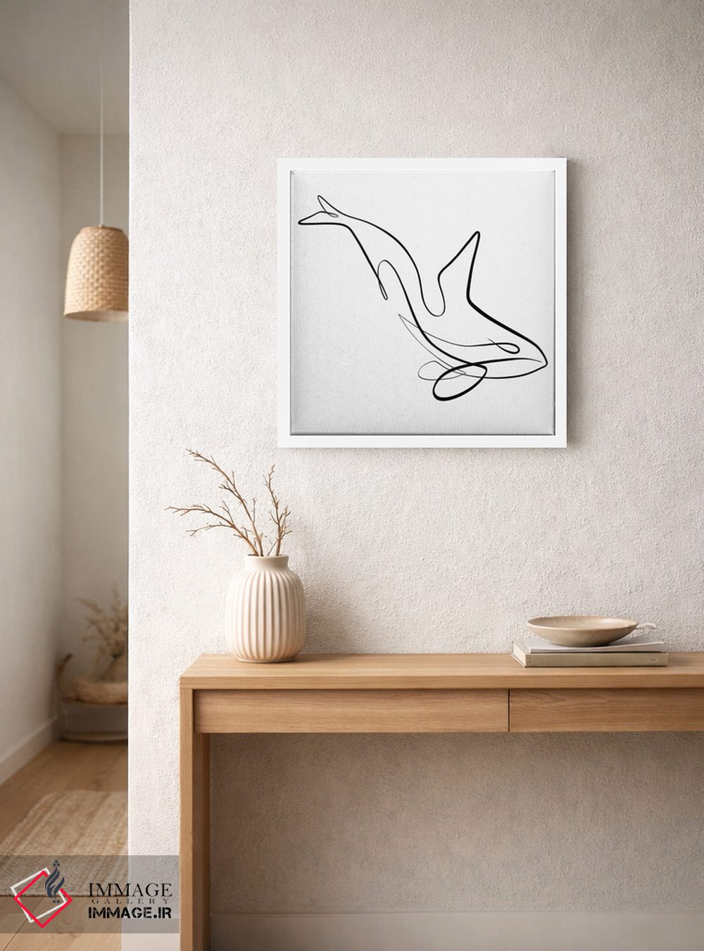 تابلو مینیمال نهنگ قاتل II اثر باور کی - D4W