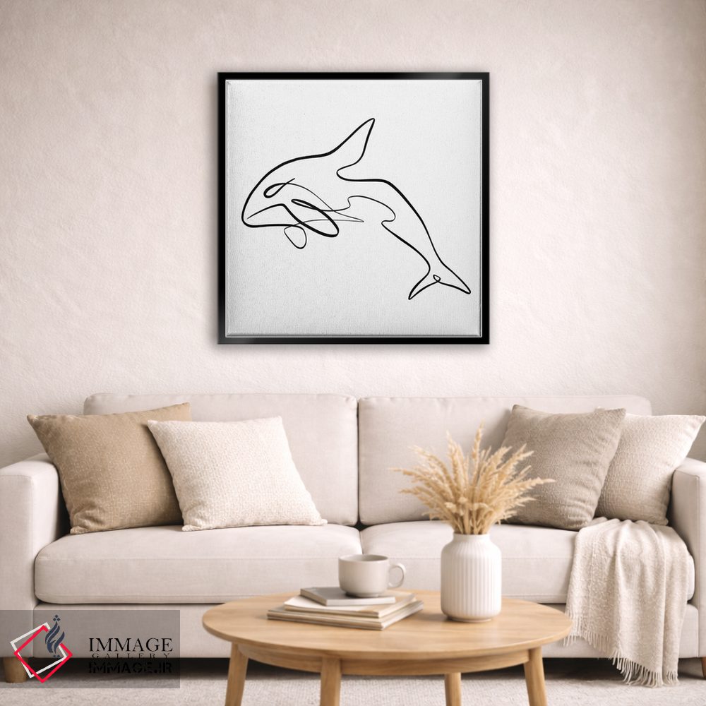 تابلو مینیمال نهنگ قاتل I اثر باور کی - D6B