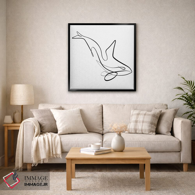 تابلو مینیمال نهنگ قاتل II اثر باور کی - D5B