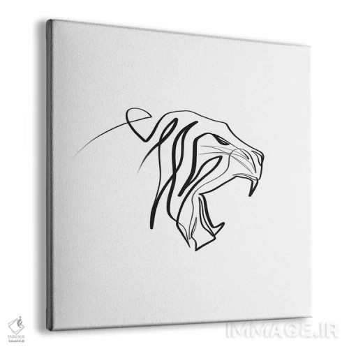 تابلو مینیمال ببر اثر باور کی - نمای پرسپکتیو محصول