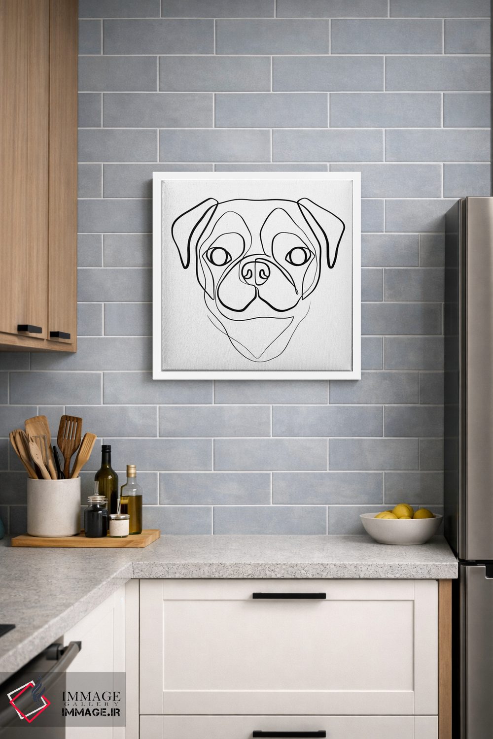 تابلو مینیمال پاگ اثر باور کی - D3W