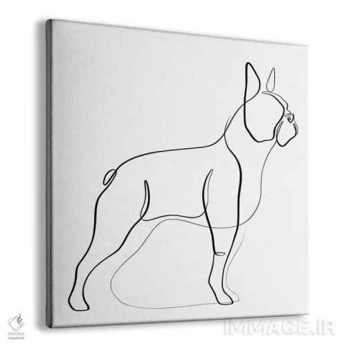 تابلو مینیمال بوستون تریر اثر باور کی - نمای پرسپکتیو محصول