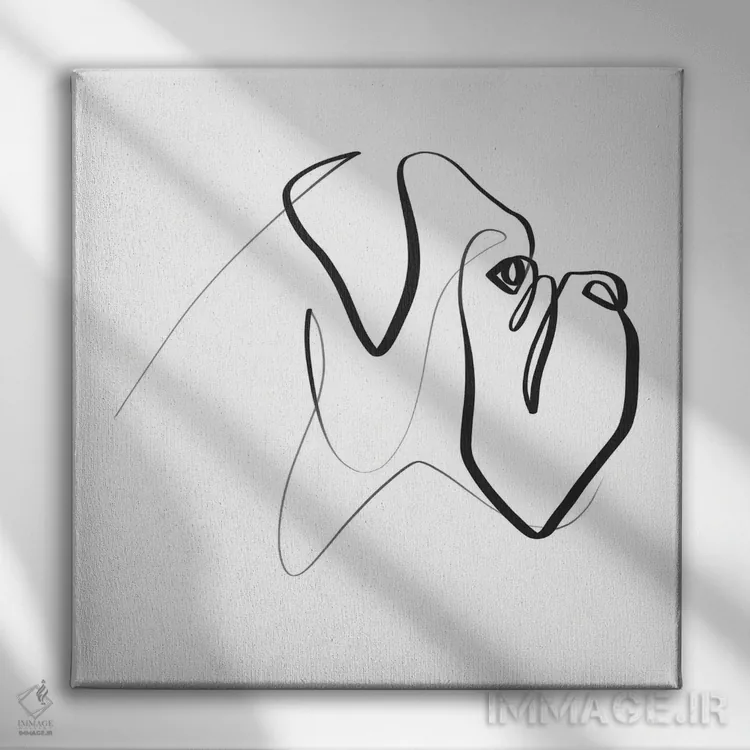 تابلو مینیمال باکسر اثر باور کی - نمای روبهرو روی دیوار