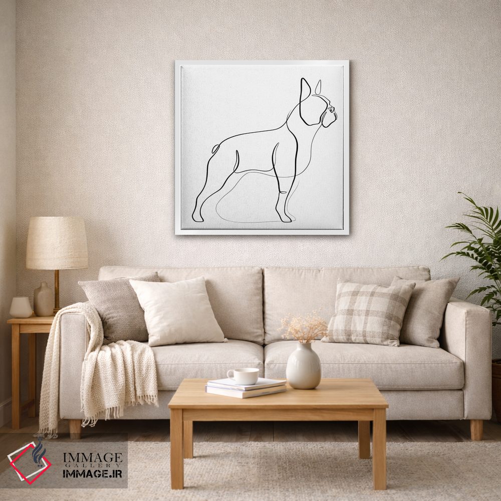 تابلو مینیمال بوستون تریر اثر باور کی - D3W