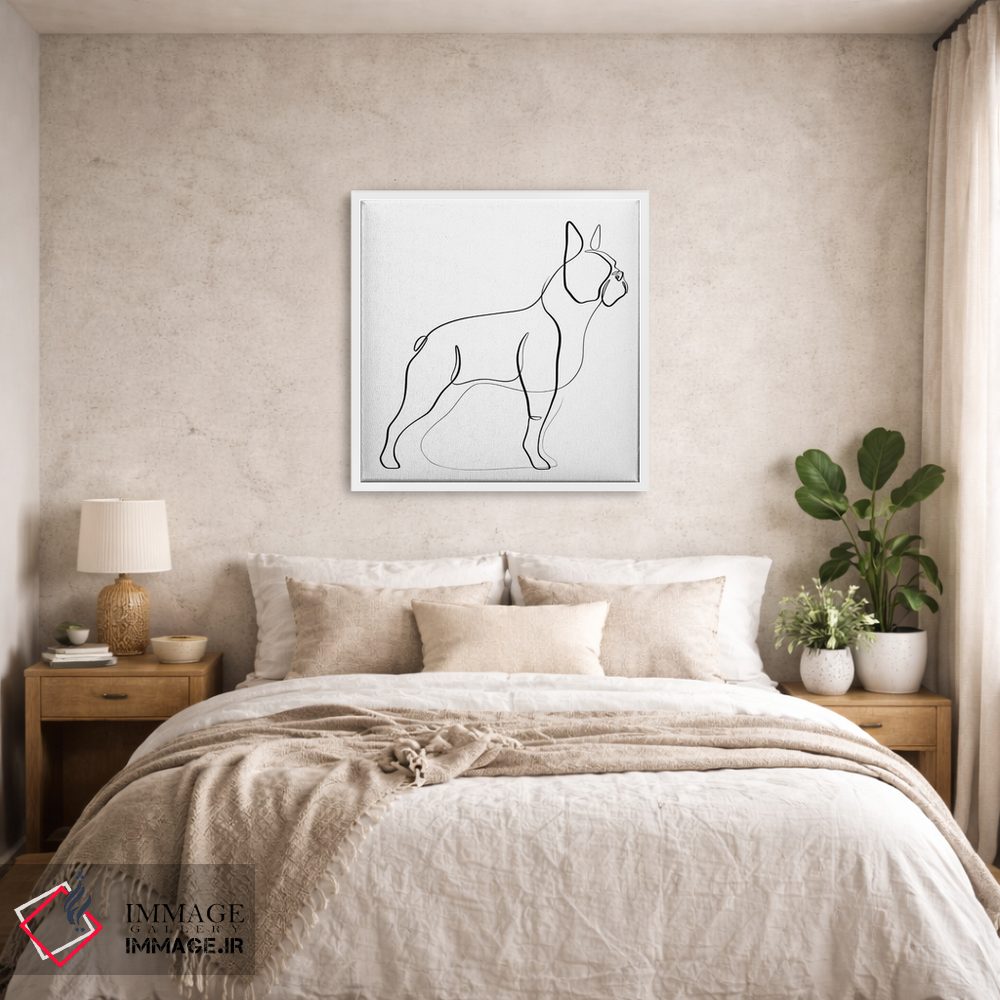 تابلو مینیمال بوستون تریر اثر باور کی - D6W