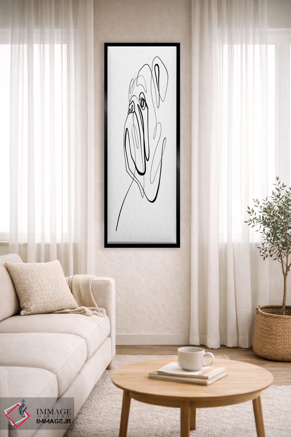 تابلو مینیمال بولداگ ۲ اثر باور کی - D6B