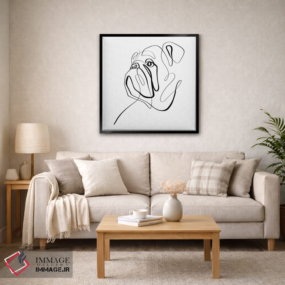 تابلو مینیمال بولداگ ۲ اثر باور کی - D5B
