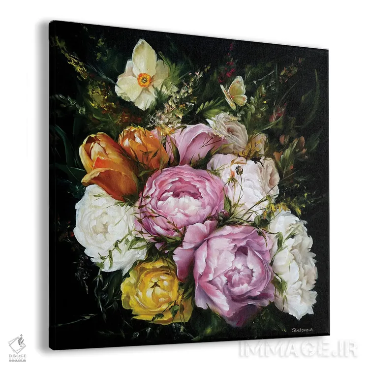 تابلو دکوراتیو گل ها اثر کایرا بالان - نمای پرسپکتیو محصول