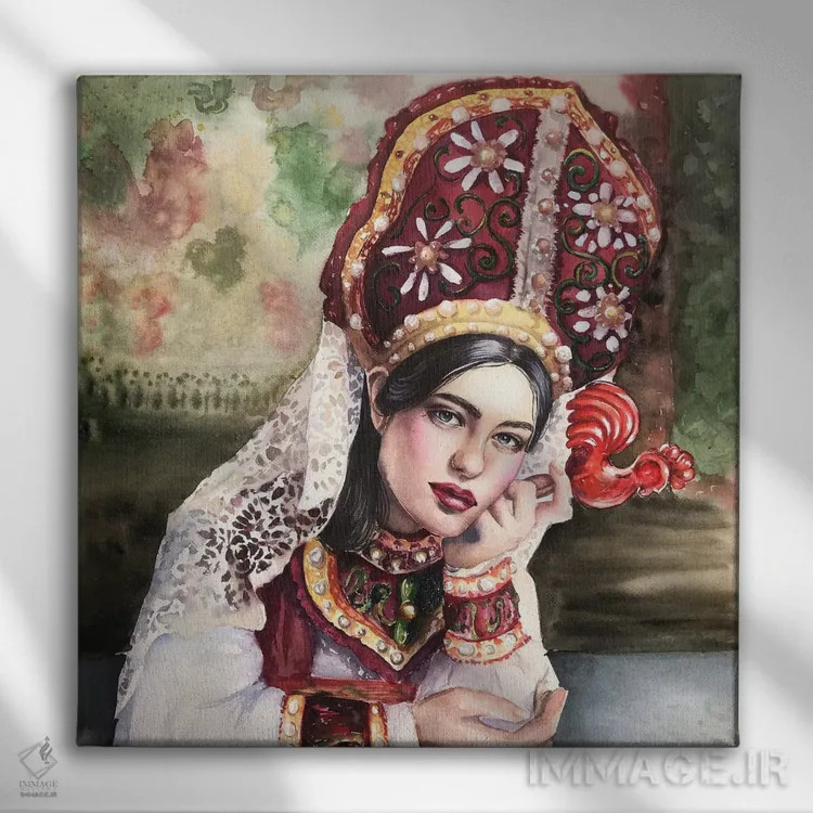 تابلو دکوراتیو کوکوشنیک اثر کایرا بالان - نمای روبهرو روی دیوار