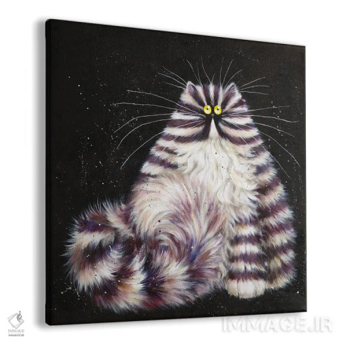 تابلو دکوراتیو برت بنفش اثر کیم هاسکینز - نمای پرسپکتیو محصول