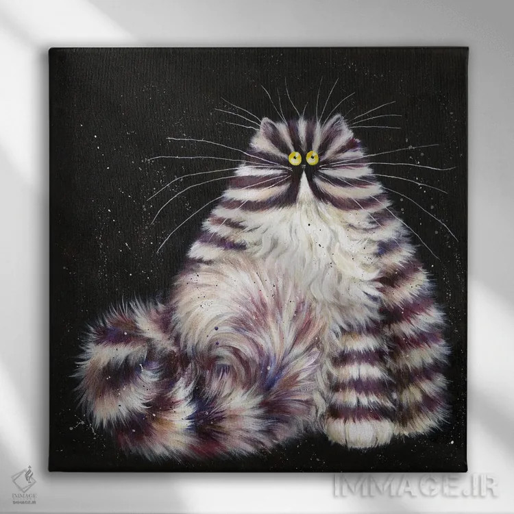 تابلو دکوراتیو برت بنفش اثر کیم هاسکینز - نمای روبهرو روی دیوار