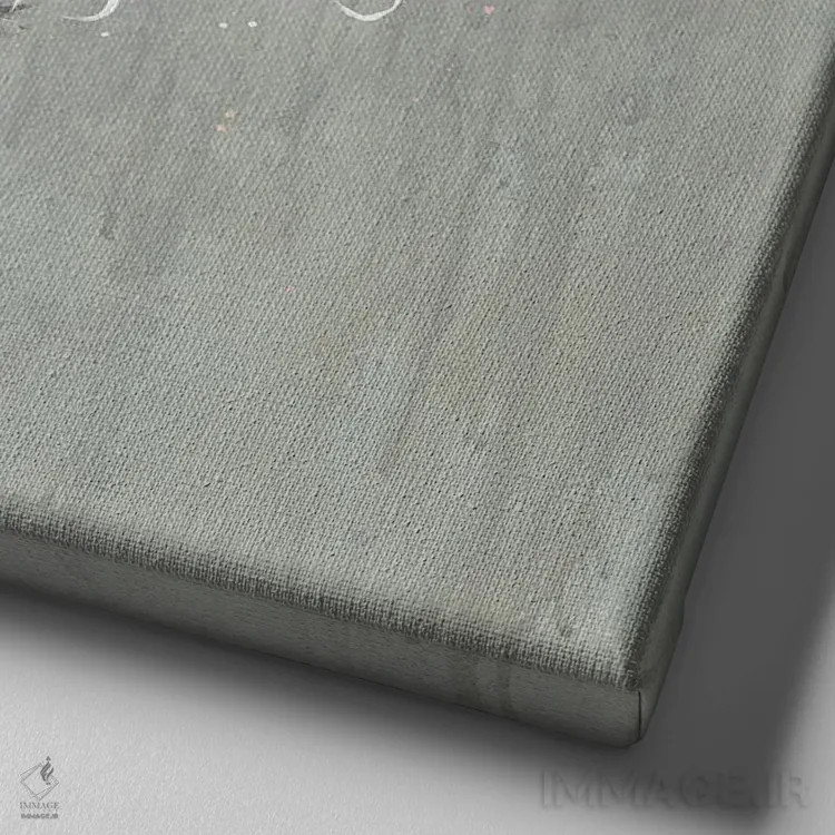 تابلو دکوراتیو پف بارانی اثر کیم هاسکینز - نمای نزدیک بافت بوم