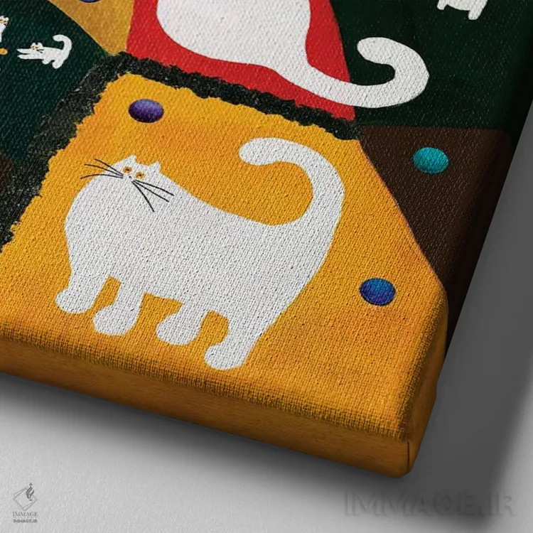 تابلو دکوراتیو تپه بهشتی اثر کیم هاسکینز - نمای نزدیک بافت بوم