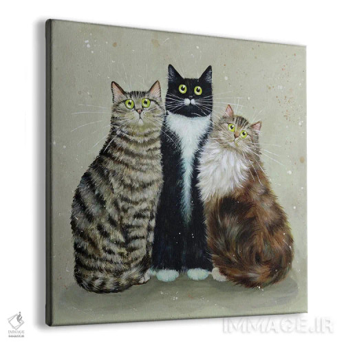 تابلو دکوراتیو آلفرد، باگزی و تیلی اثر کیم هاسکینز - نمای پرسپکتیو محصول