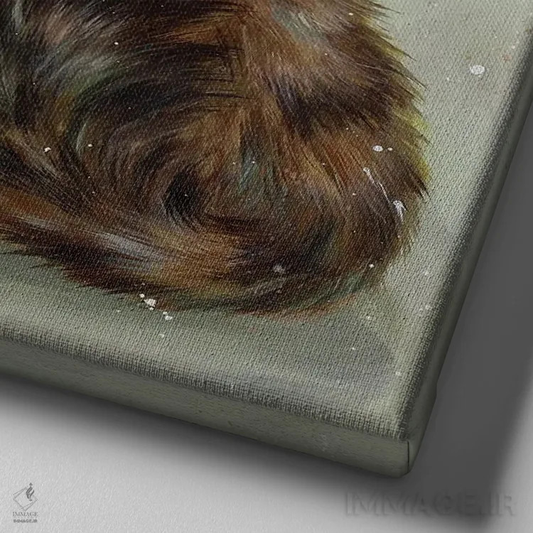 تابلو دکوراتیو آلفرد، باگزی و تیلی اثر کیم هاسکینز - نمای نزدیک بافت بوم