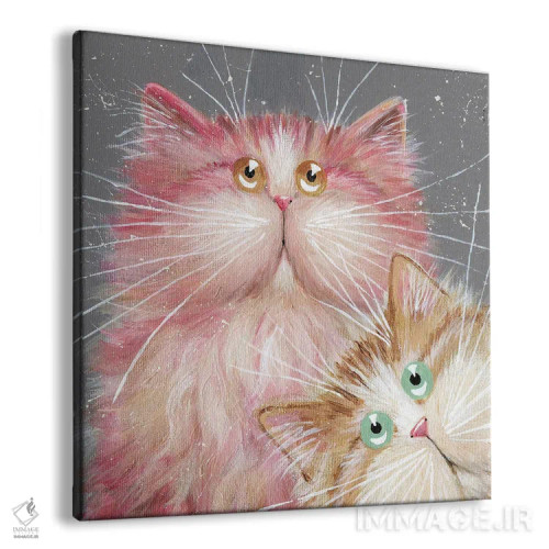 تابلو دکوراتیو سلفی صورتی و طلایی اثر کیم هاسکینز - نمای پرسپکتیو محصول