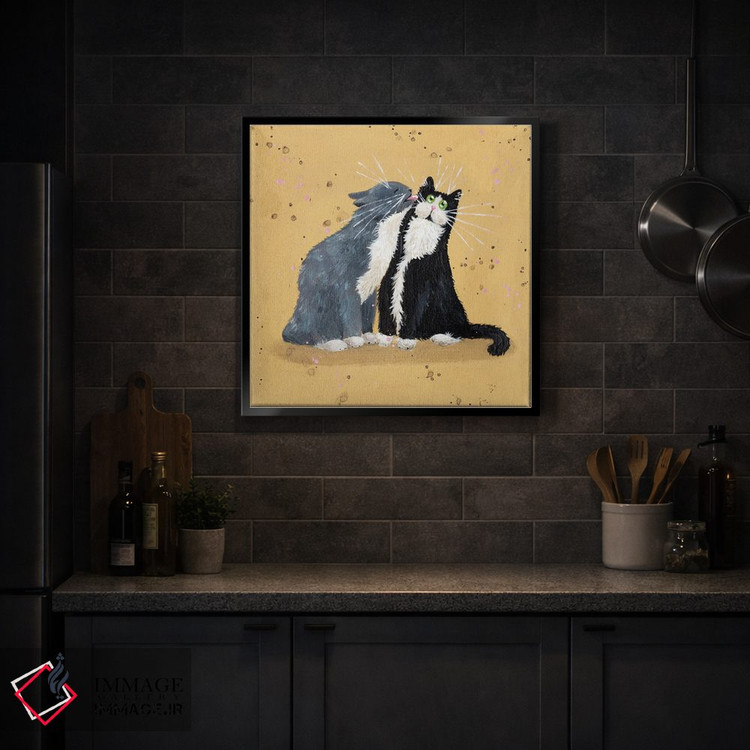 تابلو دکوراتیو بوسه اثر کیم هاسکینز - D4B