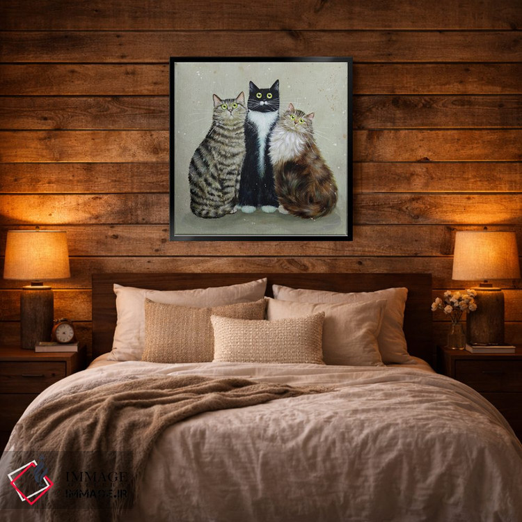 تابلو دکوراتیو آلفرد، باگزی و تیلی اثر کیم هاسکینز - D4B