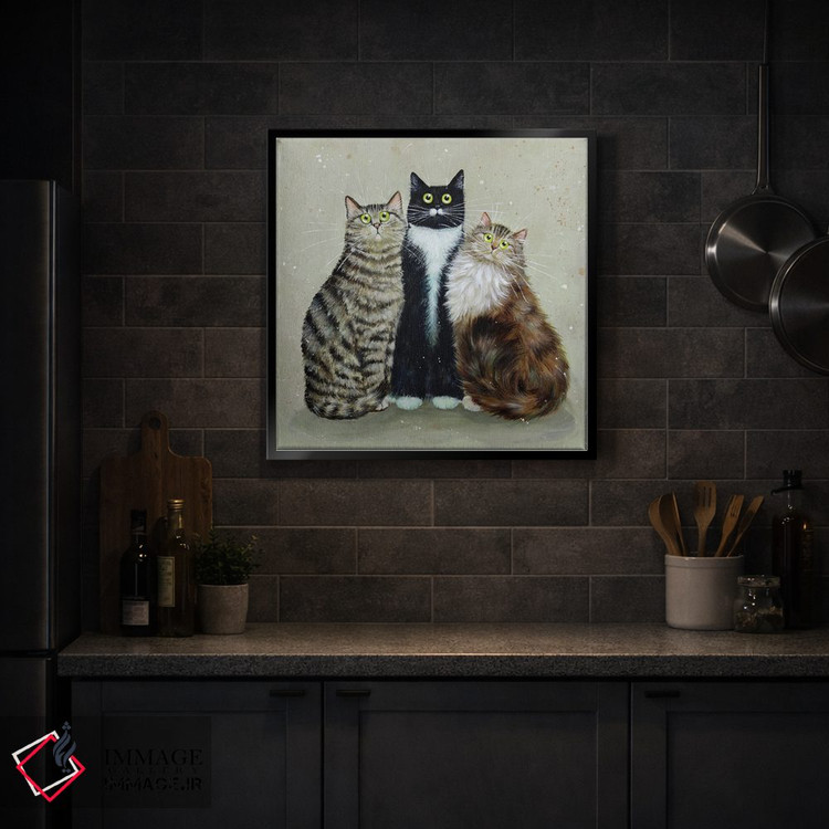 تابلو دکوراتیو آلفرد، باگزی و تیلی اثر کیم هاسکینز - D5B