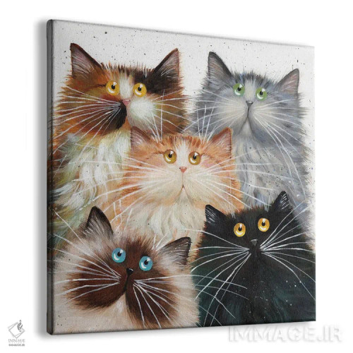 تابلو دکوراتیو پنج پشمالو اثر کیم هاسکینز - نمای پرسپکتیو محصول